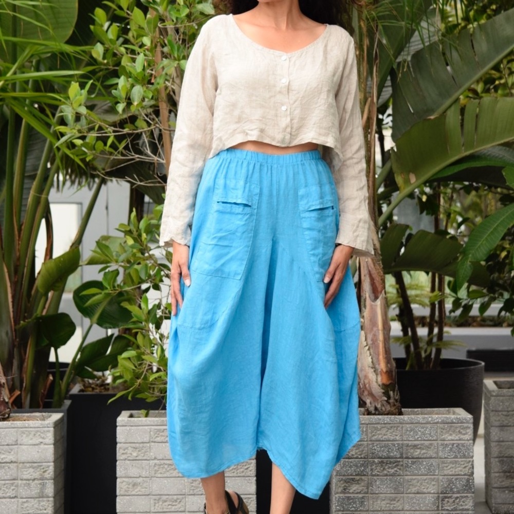 Linen skirt pants